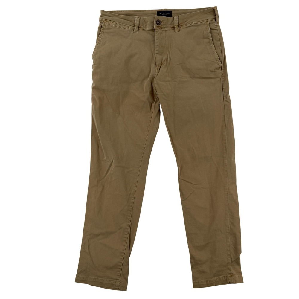 American Eagle Outfitters Extreme Flex Chino Pants Mens 32x30 Beige Straight